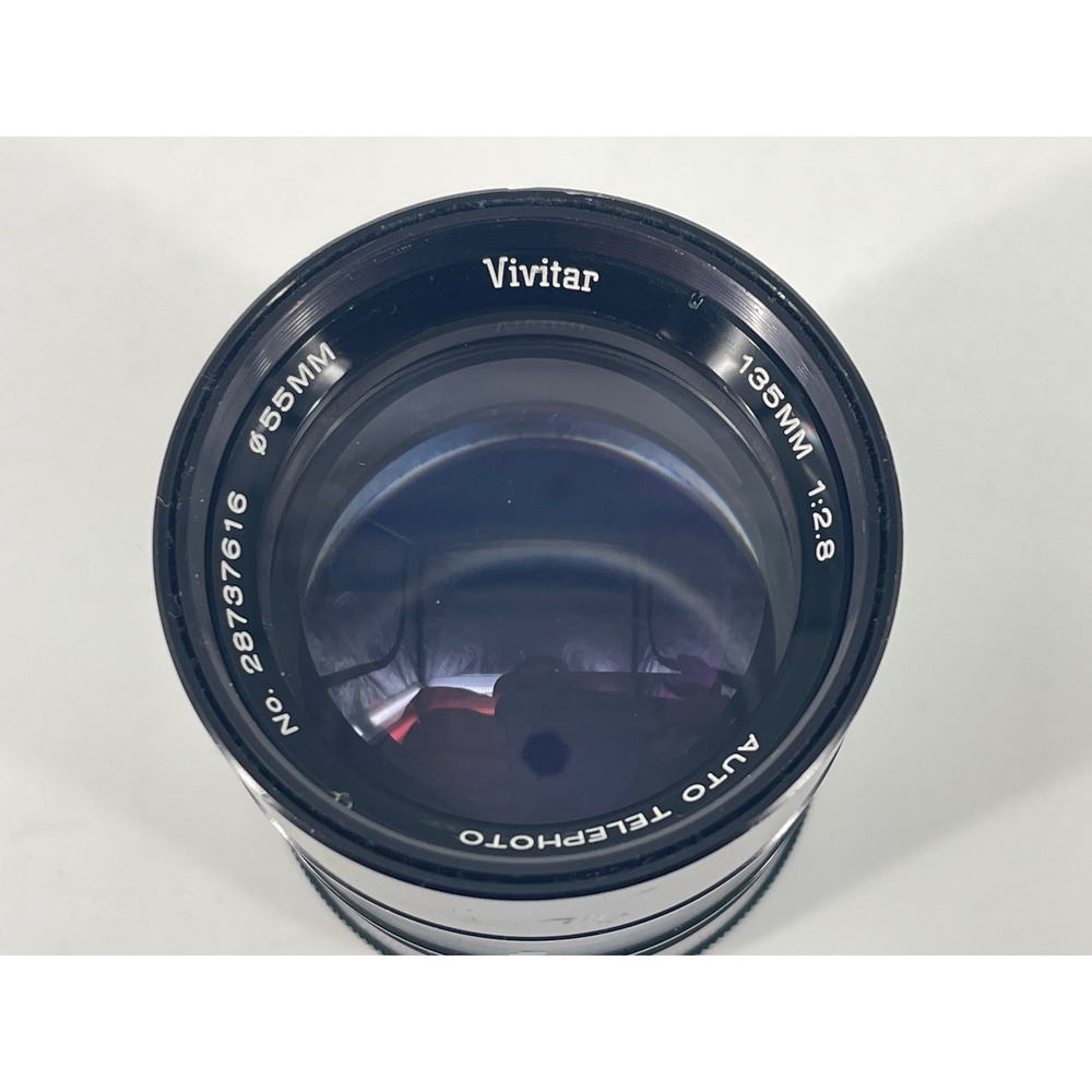 Vivitar 135mm f2.8 Auto Telephoto Lens 55mm Filter Thread Vintage Black Prime